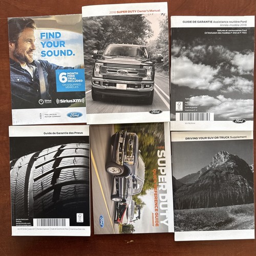 2018 Ford Super Duty F250 F350 Owners Manual Set w/ Case OEM service guide - Picture 2 of 6