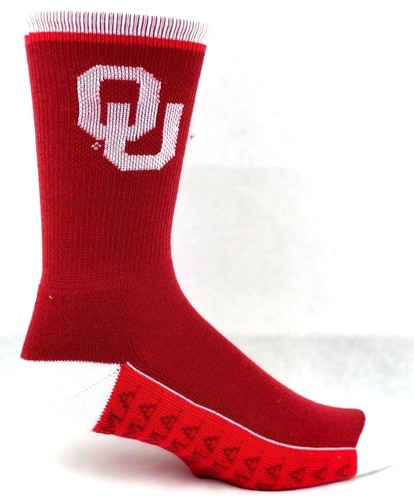 Calcetines Oklahoma Sooners College rojos y blancos repetir nombre inferior - Imagen 3 de 3
