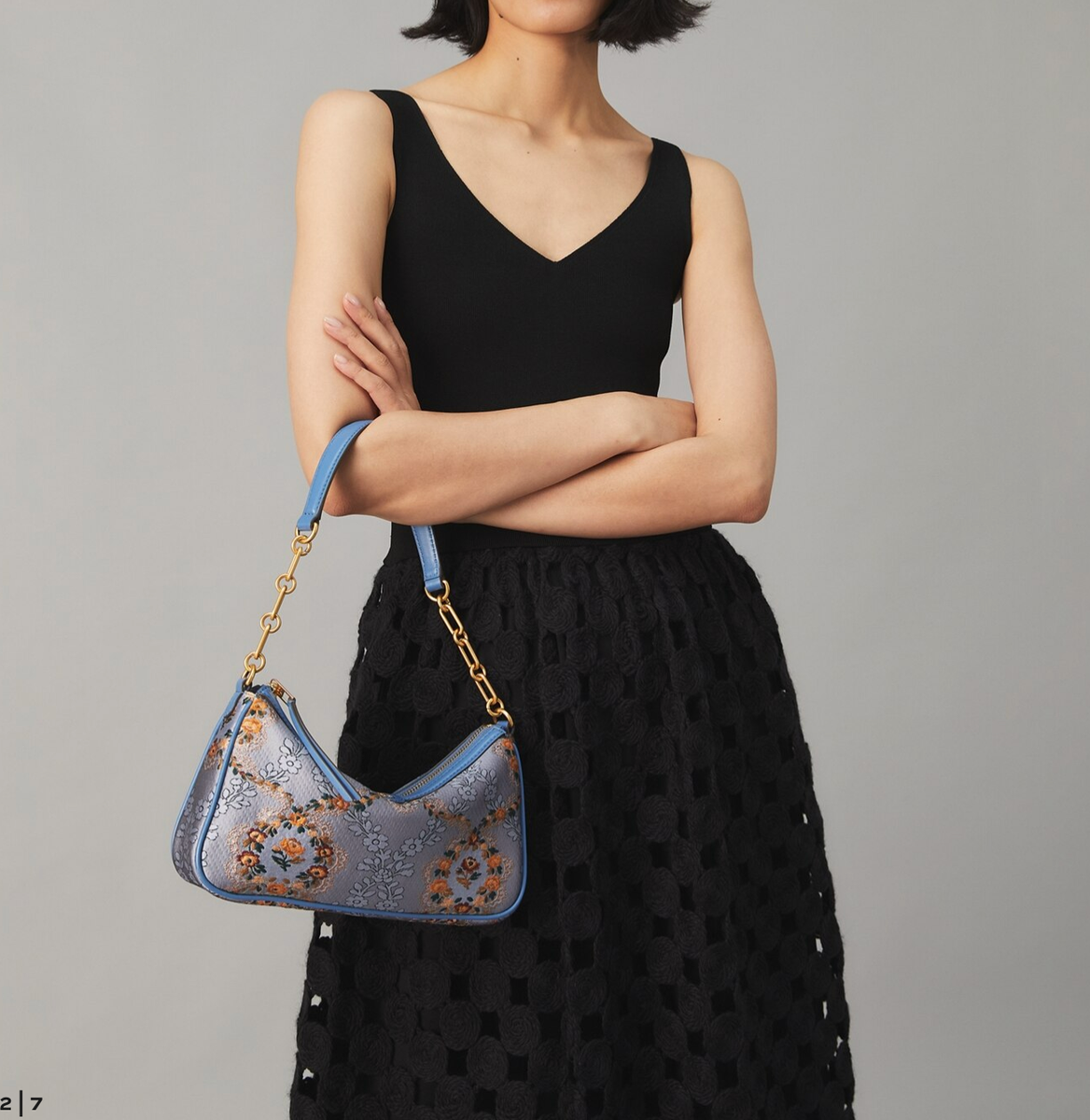 トートバッグ Tory Burch FW25 Shoulder bags (176060 200) NWT Tory Burch 86604 T Monogram Brocade Shoulder Bag