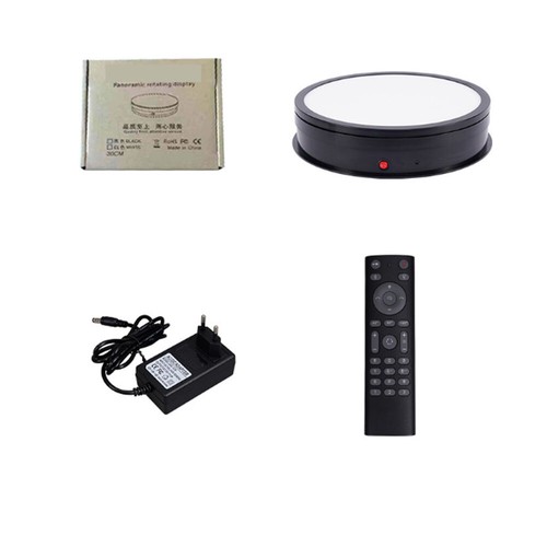 30cm Elektrischer Drehteller LED Farblicht Modell Fotografie Drehbarer Display Ständer - Bild 3 von 16