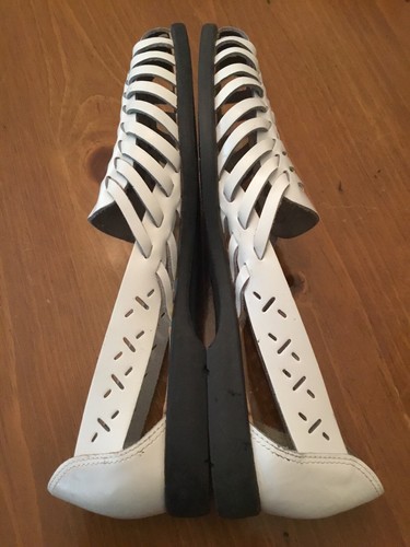 Mocasín Haisa Estilo 40705 Cuero Blanco Basic Editions Talla 7.5 - Imagen 6 de 10