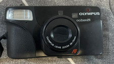 Used Olympus Zoom 211 35mm Point  Shoot Film Camera, Lens cover gets hung.