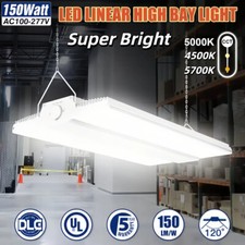 150W Super Bright LED Linear High Bay Light 4500/5000/5700K Commercial Shop Lamp