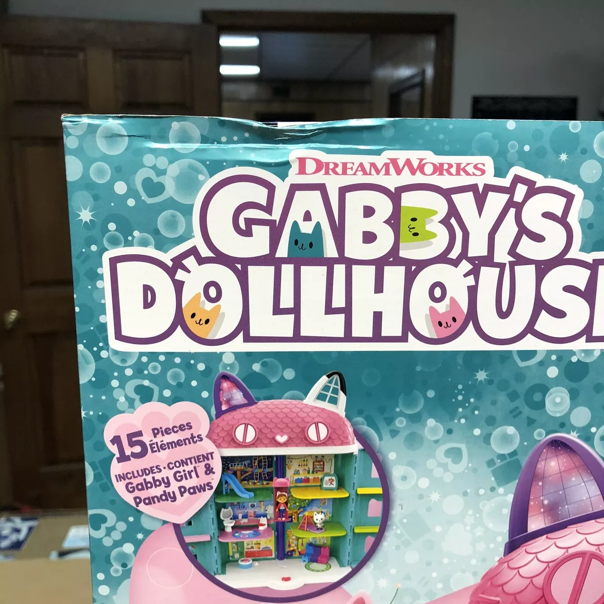  Gabby's Dollhouse, Purrfect Dollhouse with 15 Pieces including  Toy Figures, Furniture, Accessories and Sounds, Kids Toys for Ages 3 and up  : Toys & Games