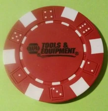 NAPA TOOLS & EQUIPMENT HARD TO FIND RED POKER CHIP GREAT FOR ANY COLLECTION!