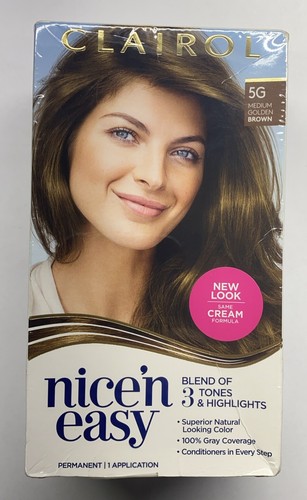 Clairol Nice'n Easy Permanent Hair Color 5G Natural Medium Golden Brown Sealed