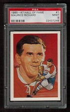 PSA 9  MAURICE RICHARD  1985 Hockey Hall of Fame Card #1