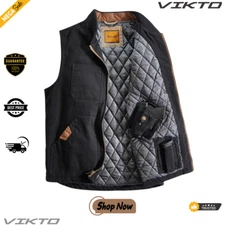 Vikto Concealed Carry Vest for Men - Heavy Duty Canvas - Conceal Carry Pockets