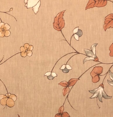 ZOFFANY Chambalon Trail Sun Stone Floral Linen Remnant New