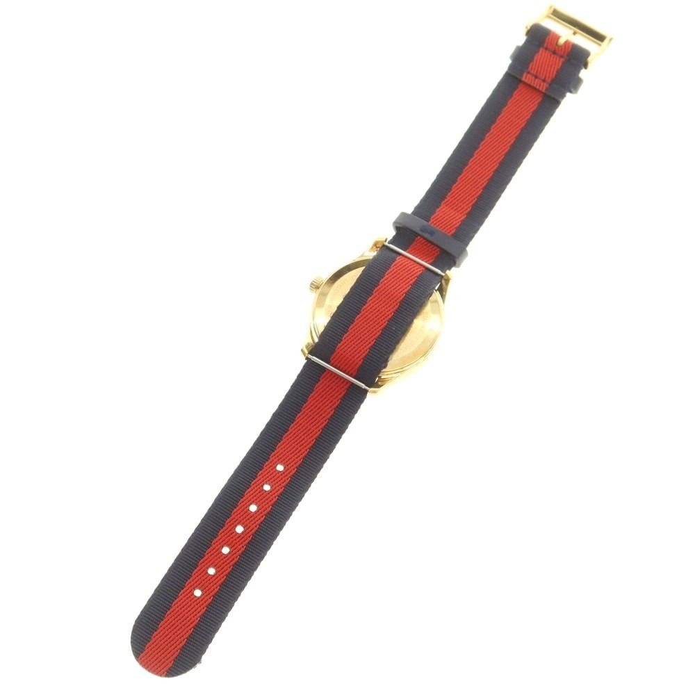 Gucci Timeless G Bee Watch Gold Navy Unisex Quartz 5ATM Used/Unused From Japan thumbnail 5