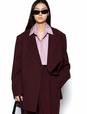 The Row Azul One-Button Wool Jacket Large
