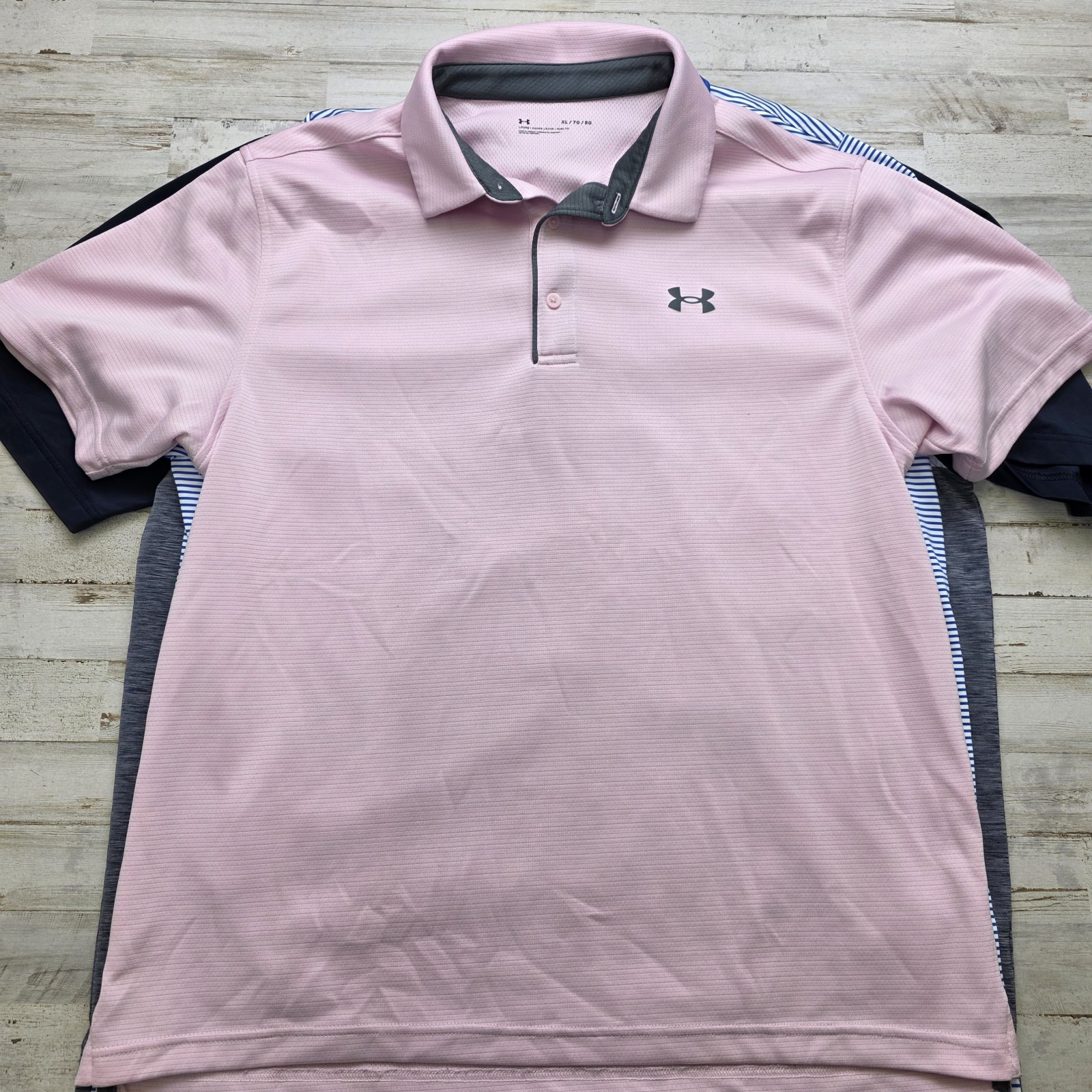 Men's XL Golf Polo Shirt Lot (5) - Footjoy Nike Peter Millar Under Armour Logos thumbnail 6