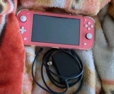 Nintendo Switch Lite Coral Pink 32GB with Case HDH-001 Handheld 