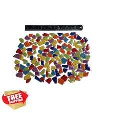 Verz Tile Black Ceramic Mosaic Tiles 200g Craft Art Project Pieces