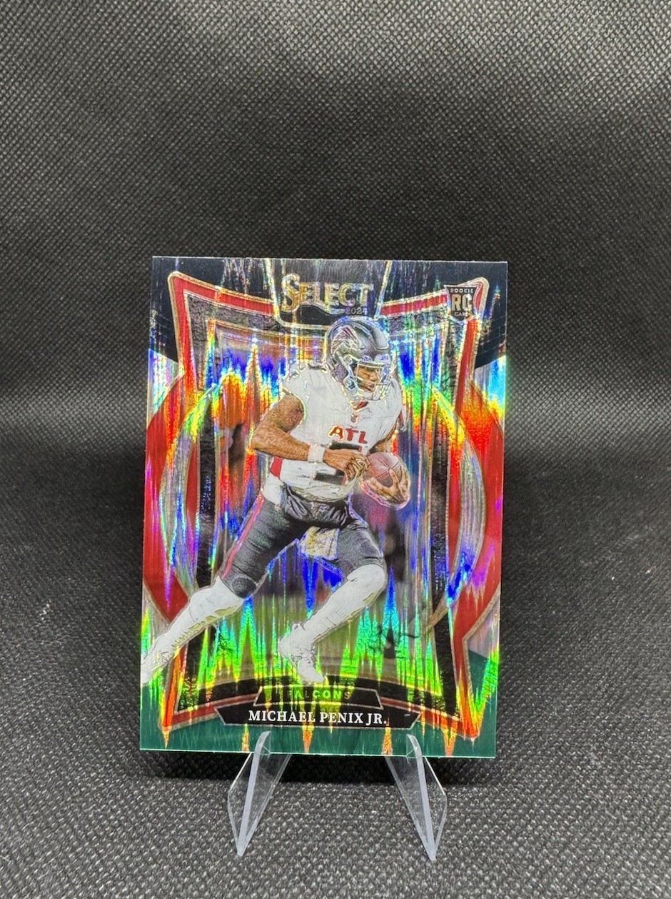 2024 Select Michael Penix Jr. Concourse RC Black and Green Prizm Shock #80