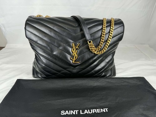 Saint Laurent YSL Large Loulou Black Quilted Leather Shoulder Bag SPB-TS 368904