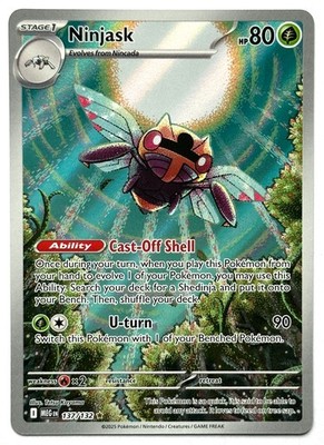 Ninjask 137/132 - Pokemon TCG - Mega Evolution Illustration Rare Holo - M/NM