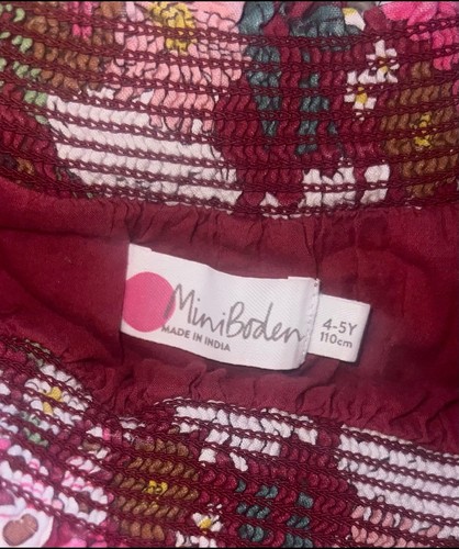 Mini Boden Floral Tiered Bunny Skirt EUC Girls Size4/5 Nature Boho Animals Cute - Picture 2 of 3