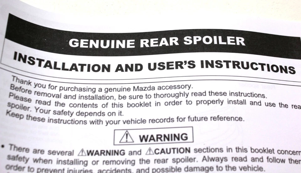Compatível com 14-21 Mazda 6 estilo original montagem embutida porta-malas traseiro asa spoiler 00008YH50 FABRICANTE DE EQUIPAMENTO ORIGINAL - Imagem 4 de 4