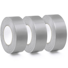 Silver Duct Tape - 48Mm X 45M (Pack of 3) Gaffer Tape, Strong Adhesive Heavy Dut 0.36 per metre