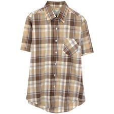 Used 70'S-80'S Kmart short-sleeved check shirt men's size L equivalent vintage
