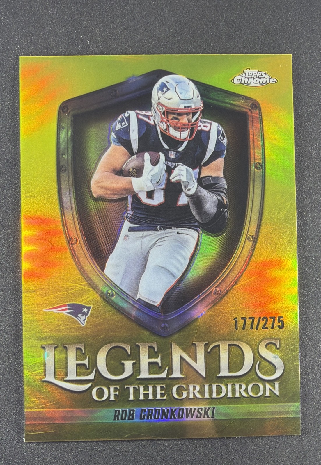 2025 Topps Chrome - Legends of the Gridiron Rob Gronkowski #LOG-29 Yellow...