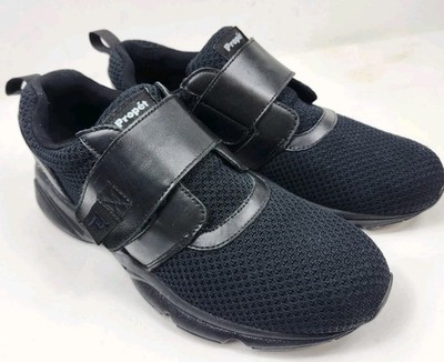 Propet Mens Size 10.5 M Stability X Strap Black Walking Comfort Shoes MAA013M