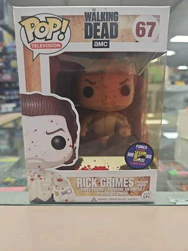 Funko POP! The Walking Dead Rick Grimes Bloody #67 SDCC 2013 RARE VAULTED