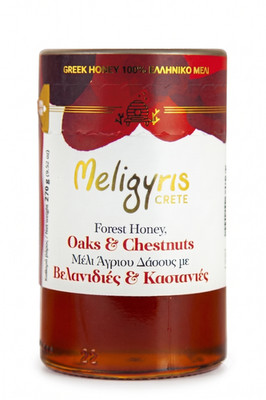 Meligyris Eichen- Kastanienhonig 270g Kreta Waldhonig Naturrein Griechenland