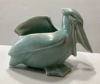 Vintage Nelson McCoy Matte Blue Pelican Planter 1940s