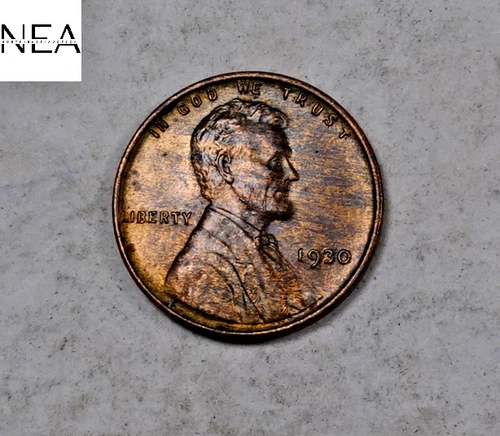 1930 Lincoln Wheat Penny Cent ~ Gem BU Tiger Stripe Toning ~ (ZW671)