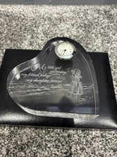 “My Daughter Forever” Crystal Desk Clock by Danbury Mint