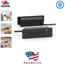 6 Outlets Dual Side Recessed Power Strip with 45W USB C Port, Furniture Flush...