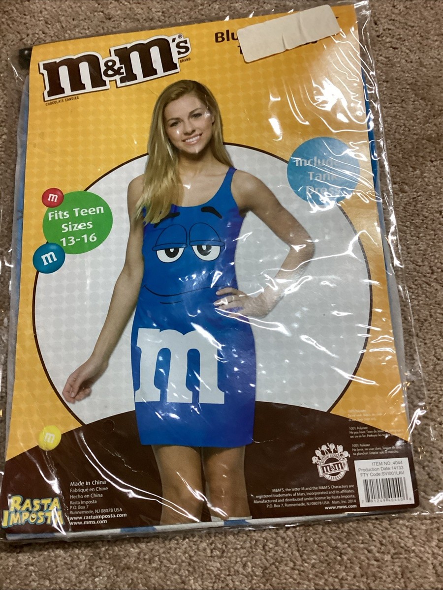 M&M Blue Tank Dress Costume Halloween Teen Size 13-16 Rasta Imposta | eBay M&M Blue Tank Dress Costume Halloween Teen Size 13-16 Rasta Imposta | eBay