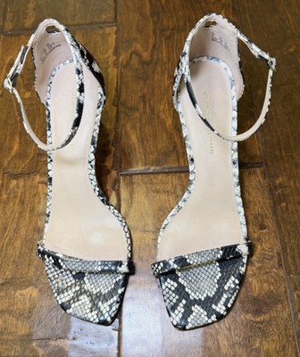 Stuart Weitzman Snake Print Ankle Strap Heels Size 6.5 3 
