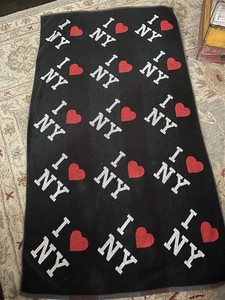 Vintage I Love NY Terry cloth Towel Royal Terry Brazil I ❤️ NY RARE