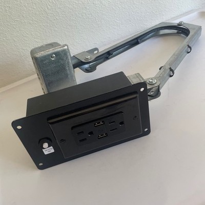 JTECH Solutions Docking Drawer with cover Black Electrical Power Outlets READ
