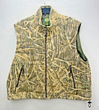 VTG Cabelas Vest Mens 2XL Grassland Camo Pattern Hunting Fleece Full Zip Lined