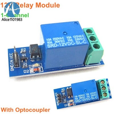 10pcs 12V 1CH Relay Module Optocouple Board    For   AVR DSP ARM  MCU #za
