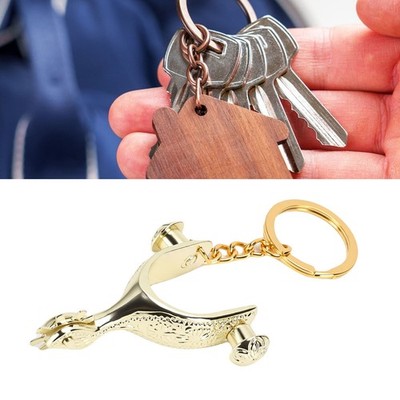  Sporen-Schlüsselanhänger Vintage Metall Optik Reiterei Geschenk 2W2K