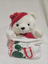 1986 Kmart Christmas White Bear w Tags & Bag A Special Friend Just For You  NOS