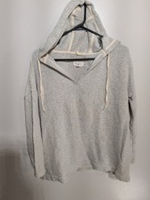 Lou Grey Womens Hooded Light Grey M Sweater