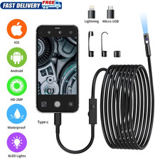 Waterproof Endoscope Snake Camera For iOS Android iPhone Car Inspection Tool