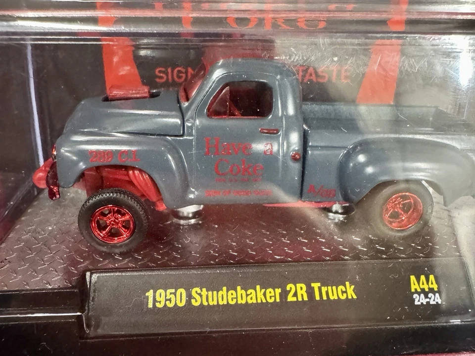 M2 Machines Coca-Cola Red Chrome chase 1950 Studebaker Truck Diecast 1:64 - Image 3 of 3