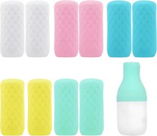 10 PCS Silicone Bottle Covers for Travel Spill Proof Bottle Cover Reusable Cosme