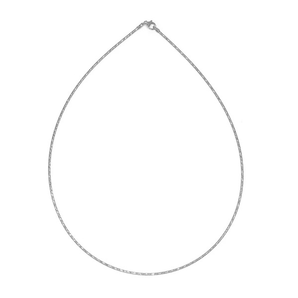 Omega-Halskette Aus Rhodium-Sterlingsilber-image