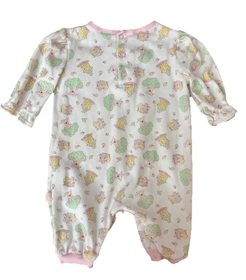 Body Vintage Calle Sésamo Casas Pájaros Árboles Blanco Manga Larga Talla 3-6M Foto 3 de 4