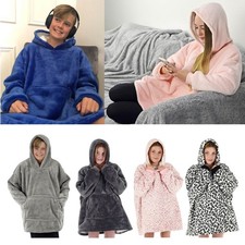 Job Lot 12x Teens Hoodie Blanket Oversized Sherpa Fleece Sweatshirt Wholesale