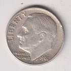 1961 D ROOSEVELT DIME 10¢ DENVER 90% SILVER COIN UNITED STATES OF AMERICA
