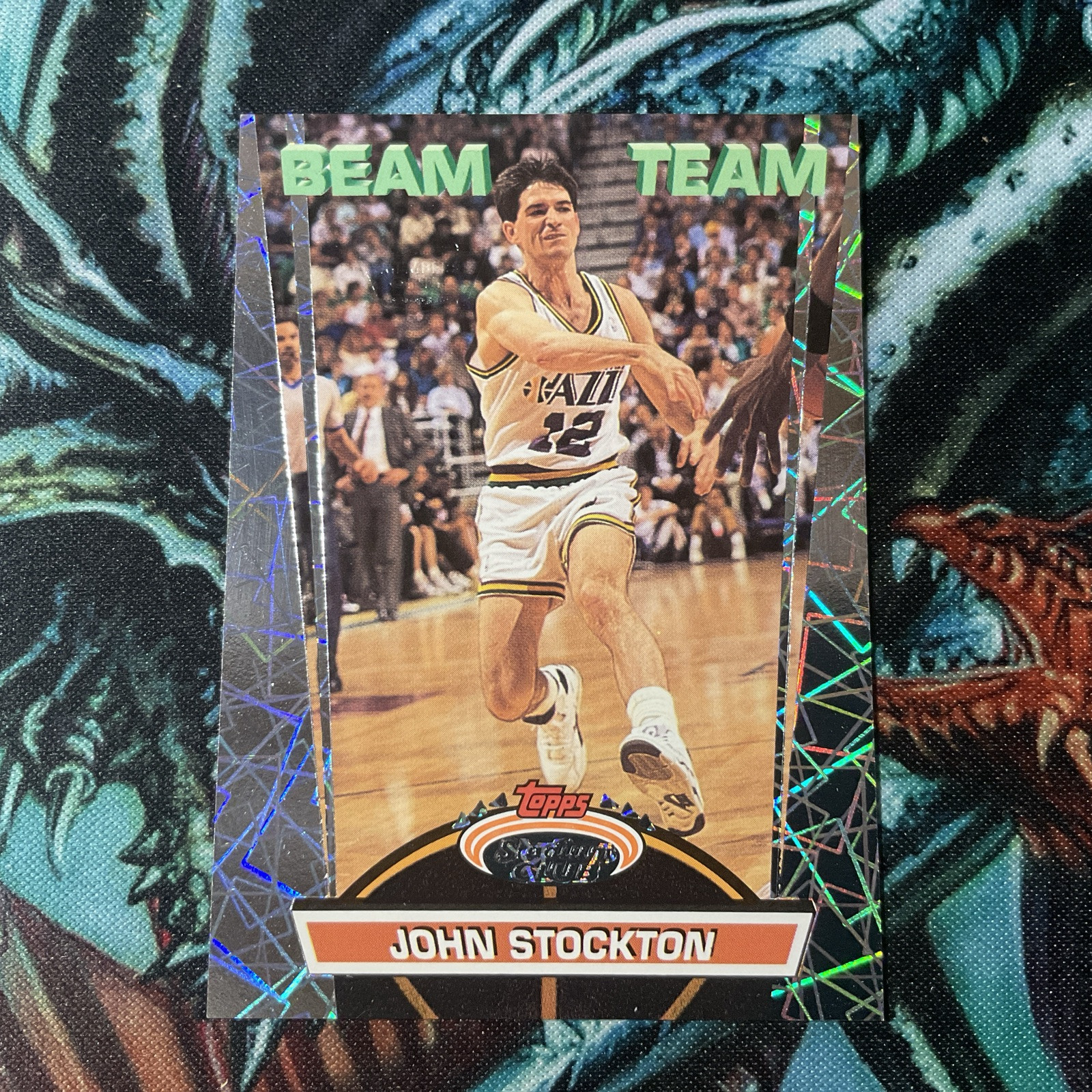 1992. John Stockton 1992 Stadium Club Beam Team
